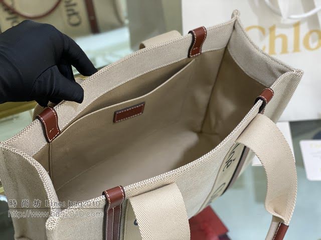 Chloe女包 克洛伊經典Woody Tote中號手袋 Chloe帆布托特包購物袋  jjh1251